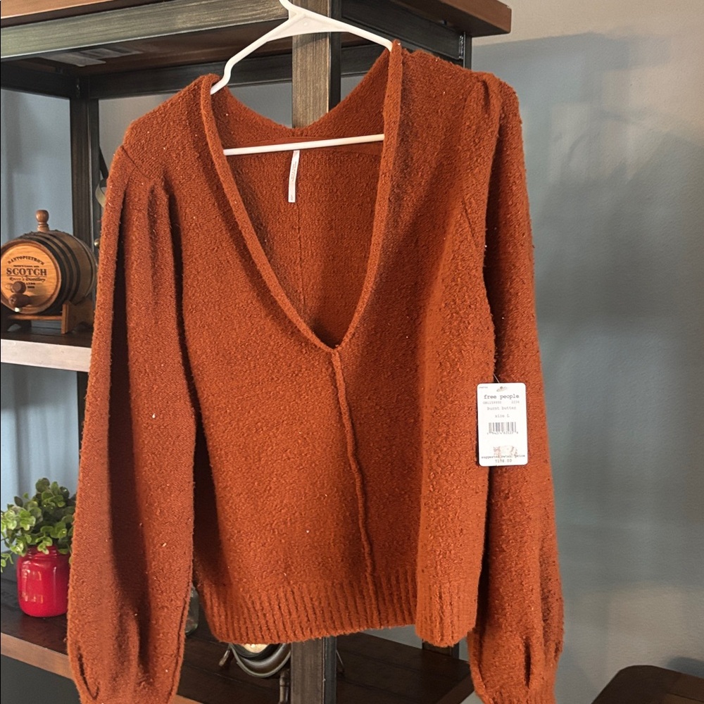 Nwt Free people Women's Rust Sweater - Picture 2 of 5